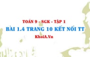 Bài 1.4 trang 10 Toán 9 Kết nối tri thức Tập 1
